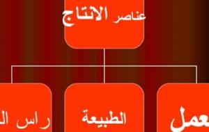 عناصر الإنتاج