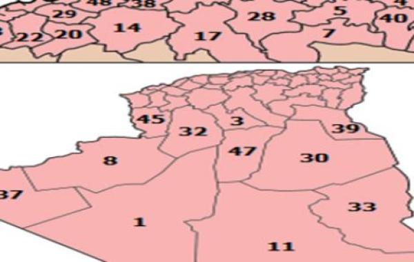 عدد ولايات الجزائر