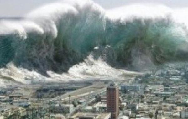 أين حدث إعصار تسونامي