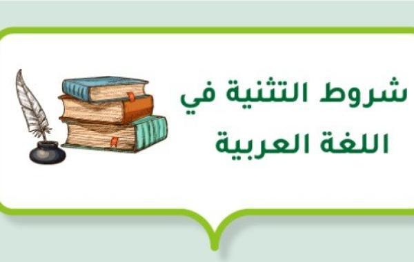 شروط التثنية في اللغة العربية